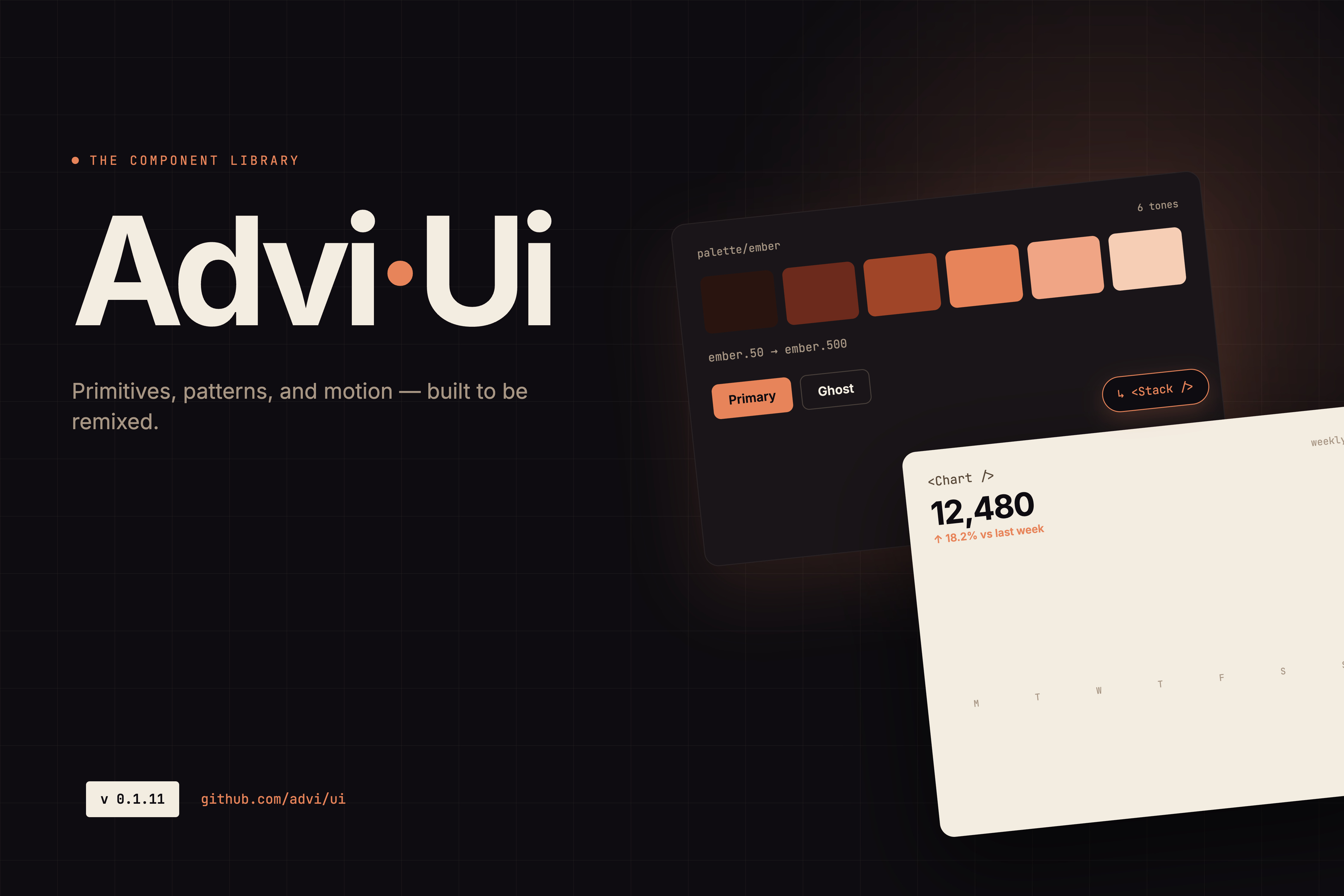 advi-ui React component library — Storybook documentation